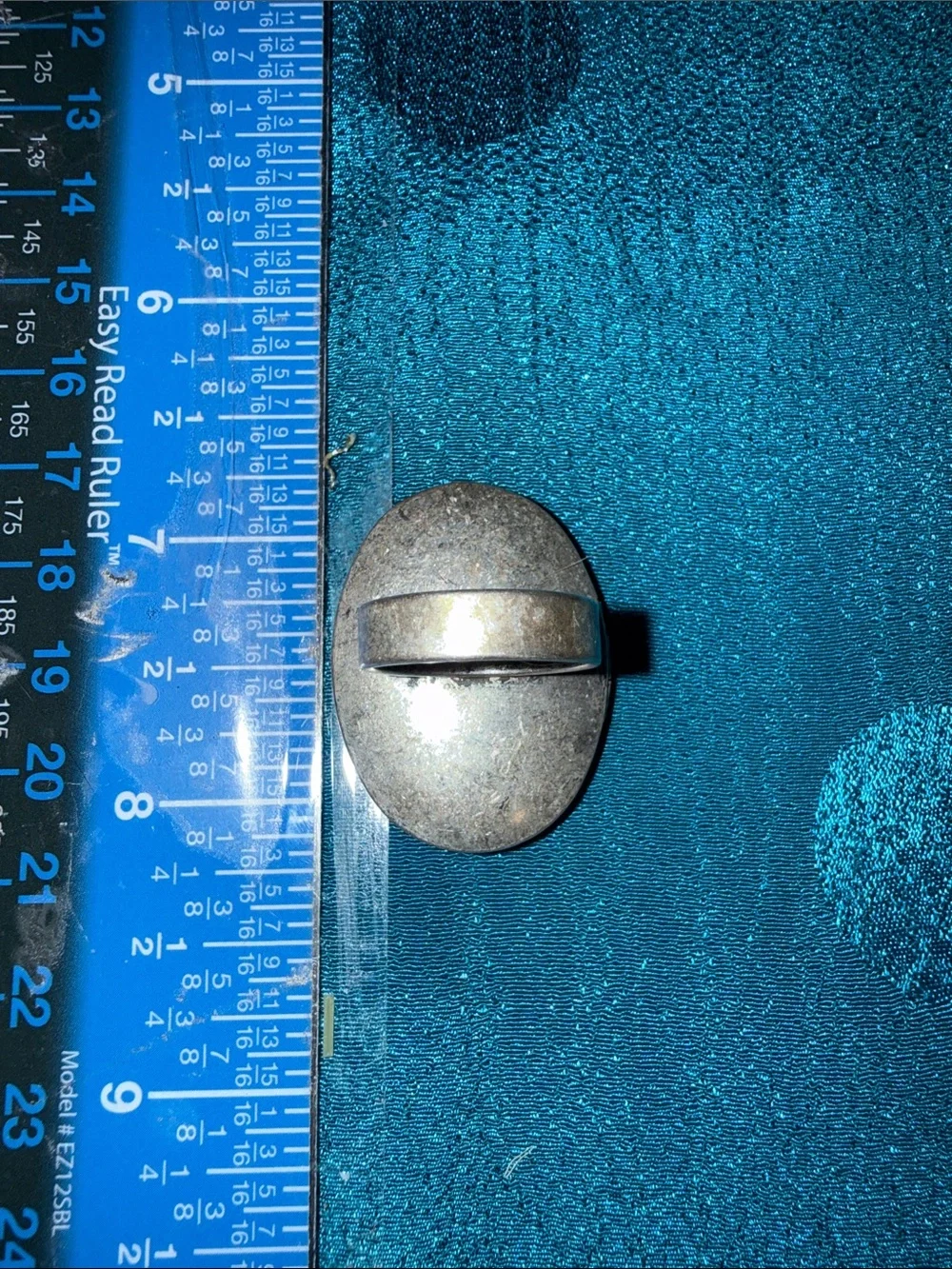 Silver colored locket ring